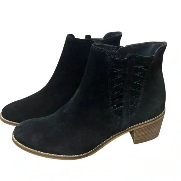 Paul Green Vienna Chelsea Boot Soft suede Black round Toe US 7.5 UK 5 EUC - Picture 2 of 9